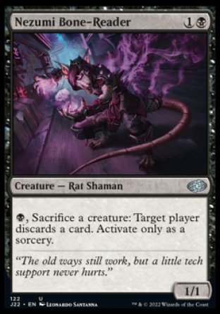 (122) Magic The Gathering Jumpstart 2022 Single: Nezumi Bone-Reader  Uncommon