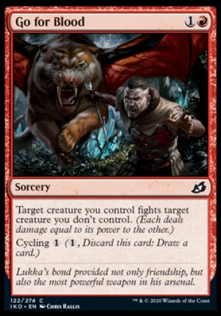 (122/274) Magic The Gathering Ikoria: Lair of Behemoths Single: Go for Blood  Common