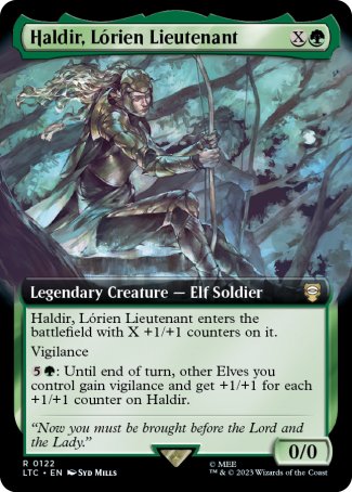 (122) Magic The Gathering Commander: The Lord of the Rings: Tales of Middle-earth: Extras Single: Haldir, L������rien Lieutenant  Rare