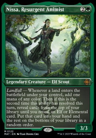 (122) Magic The Gathering March of the Machine: The Aftermath: Extras Single: Nissa, Resurgent Animist (V.2) Holo Mythic