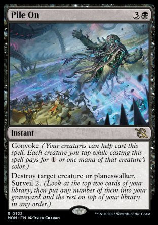 (122) Magic The Gathering March of the Machine Single: Pile On Holo Rare