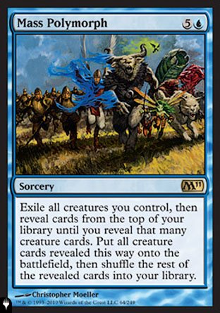 (064) Magic The Gathering The List Single: Mass Polymorph  Rare