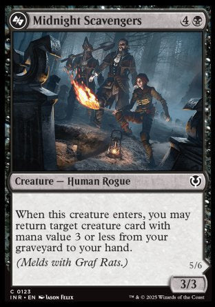 (123) Magic The Gathering Innistrad Remastered Single: Midnight Scavengers / Chittering Host  Common