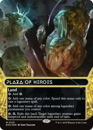 (123) Magic The Gathering Stellar Sights Single: Plaza of Heroes (V.3) Holo Mythic