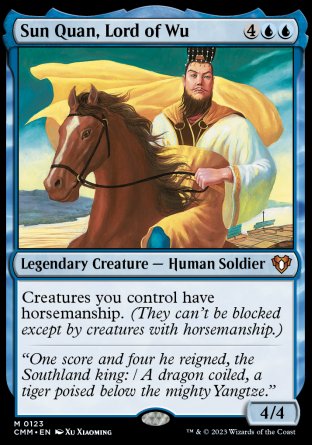(123) Magic The Gathering Commander Masters Single: Sun Quan, Lord of Wu Holo Mythic