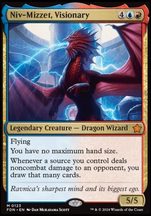 (123) Magic The Gathering Magic: The Gathering Foundations Single: Niv-Mizzet, Visionary  Mythic