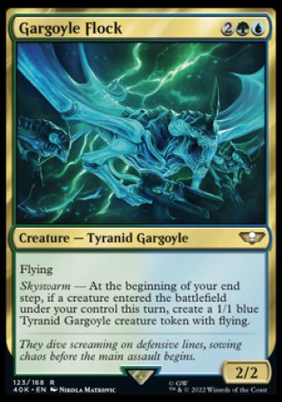 (123) Magic The Gathering Universes Beyond: Warhammer 40000 Single: Gargoyle Flock  Rare