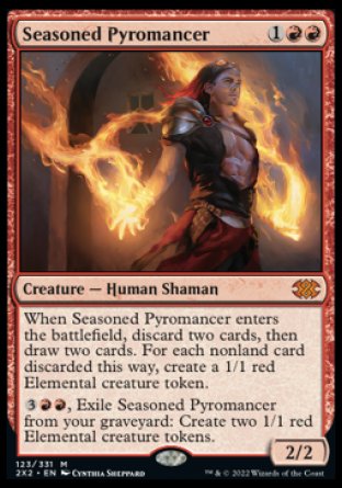 (123) Magic The Gathering Double Masters 2022 Single: Seasoned Pyromancer Holo Mythic