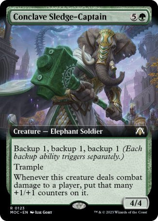 (123) Magic The Gathering Commander: March of the Machine: Extras Single: Conclave Sledge-Captain  Rare