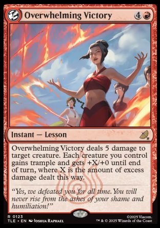 (123) Magic The Gathering Magic: The Gathering | Avatar: The Last Airbender: Eternal Single: Overwhelming Victory (V.1)  Rare