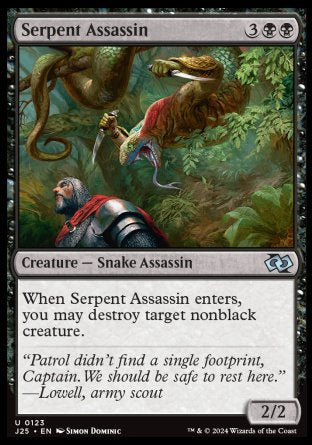 (123) Magic The Gathering Foundations Jumpstart Single: Serpent Assassin  Uncommon