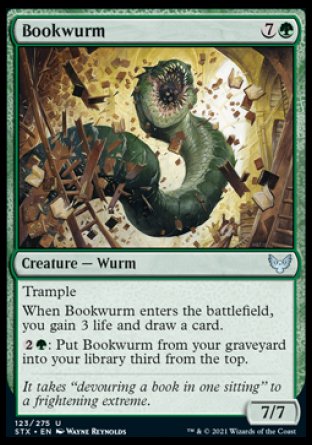 (123) Magic The Gathering Strixhaven: School of Mages Single: Bookwurm Holo Uncommon