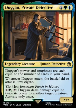 (123) Magic The Gathering Universes Beyond: Doctor Who Single: Duggan, Private Detective  Rare