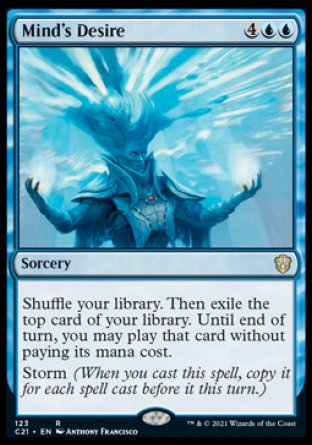 (123) Magic The Gathering Commander: Strixhaven Single: Mind's Desire  Rare