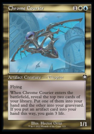 (123) Magic The Gathering Commander: The Brothers' War Single: Chrome Courier  Common