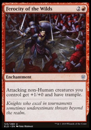 (123/269) Magic The Gathering Throne of Eldraine Single: Ferocity of the Wilds  Uncommon