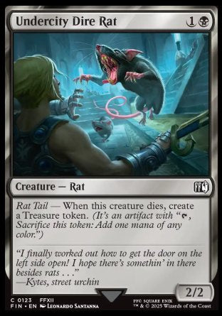 (123) Magic The Gathering Magic: The Gathering - FINAL FANTASY Single: Undercity Dire Rat Holo Common