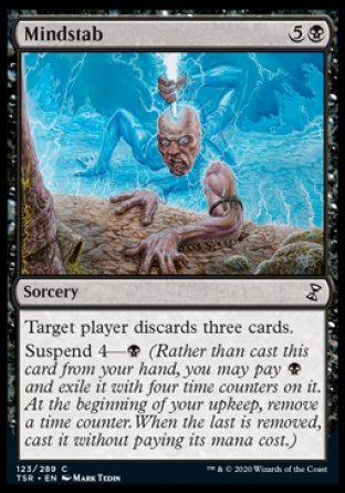 (123/289) Magic The Gathering Time Spiral Remastered Single: Mindstab  Common