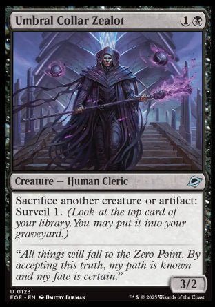 (123) Magic The Gathering Edge of Eternities Single: Umbral Collar Zealot  Uncommon