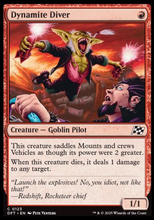 (123) Magic The Gathering Aetherdrift Single: Dynamite Diver  Common