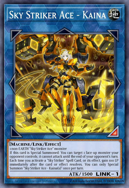 (023) YuGiOh TCG MP20: 2020 Tin of Lost Memories Mega Pack Single: Sky Striker Ace - Kaina  Secret Rare