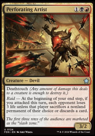 (124) Magic The Gathering Magic: The Gathering Foundations Single: Perforating Artist  Uncommon