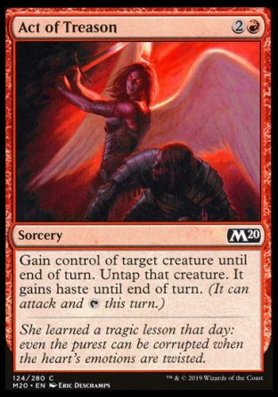 (124/280) Magic The Gathering Core 2020 Single: Act of Treason  Common