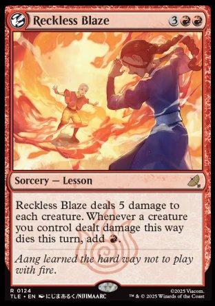 (124) Magic The Gathering Magic: The Gathering | Avatar: The Last Airbender: Eternal Single: Reckless Blaze (V.1) Holo Rare