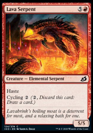 (124/274) Magic The Gathering Ikoria: Lair of Behemoths Single: Lava Serpent  Common