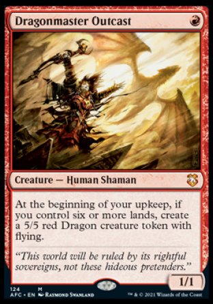 (124) Magic The Gathering Commander: Adventures in the Forgotten Realms Single: Dragonmaster Outcast  Mythic