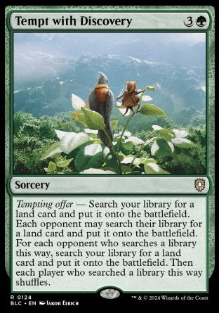 (124) Magic The Gathering Commander: Bloomburrow Single: Tempt with Discovery  Rare