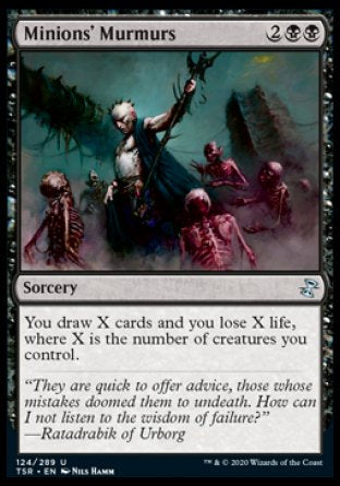 (124/289) Magic The Gathering Time Spiral Remastered Single: Minions' Murmurs Holo Uncommon