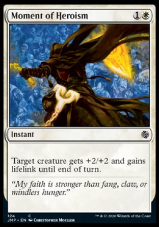 (124) Magic The Gathering Jumpstart Single: Moment of Heroism  Common