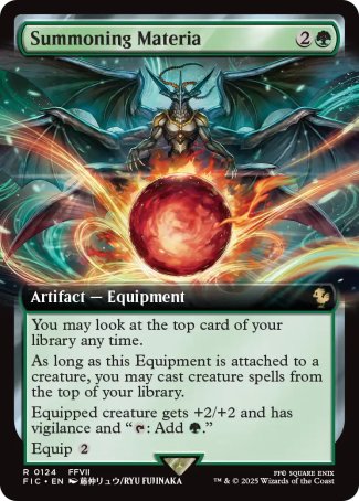 (124) Magic The Gathering Commander: Magic: The Gathering - FINAL FANTASY: Extras Single: Summoning Materia  Rare