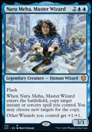 (124) Magic The Gathering Commander: Strixhaven Single: Naru Meha, Master Wizard  Mythic