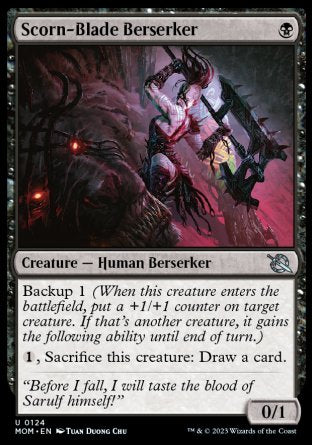 (124) Magic The Gathering March of the Machine Single: Scorn-Blade Berserker Holo Uncommon