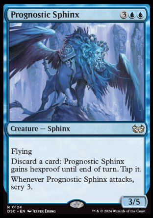 (124) Magic The Gathering Commander: Duskmourn: House of Horror Single: Prognostic Sphinx  Rare