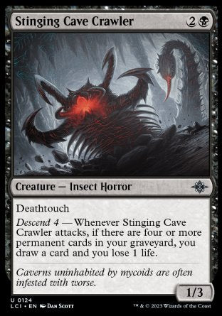 (124) Magic The Gathering The Lost Caverns of Ixalan Single: Stinging Cave Crawler Holo Uncommon