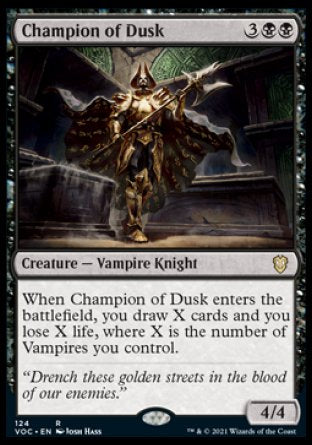 (124) Magic The Gathering Commander: Innistrad: Crimson Vow Single: Champion of Dusk  Rare