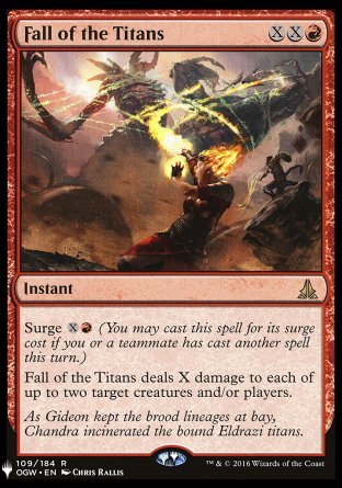(109) Magic The Gathering The List Single: Fall of the Titans  Rare