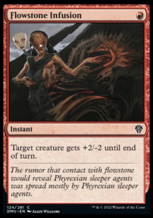 (124) Magic The Gathering Dominaria United Single: Flowstone Infusion  Common