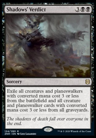 (124) Magic The Gathering Zendikar Rising: Promos Single: Shadows' Verdict (V.1) Holo Rare