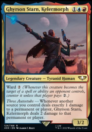 (124) Magic The Gathering Universes Beyond: Warhammer 40000 Single: Ghyrson Starn, Kelermorph (V.1)  Rare