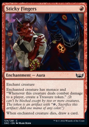 (124) Magic The Gathering Streets of New Capenna Single: Sticky Fingers  Common