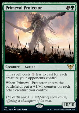 (124) Magic The Gathering Commander: Kamigawa: Neon Dynasty Single: Primeval Protector  Rare
