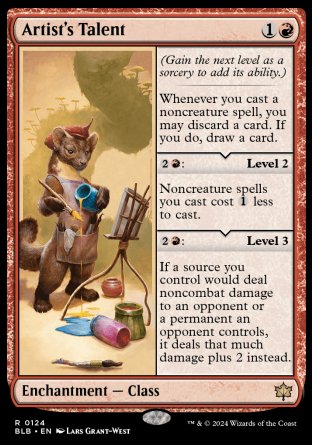 (124) Magic The Gathering Bloomburrow Single: Artist's Talent  Rare