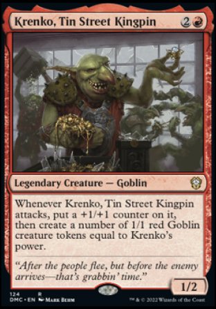 (124) Magic The Gathering Commander: Dominaria United Single: Krenko, Tin Street Kingpin  Rare