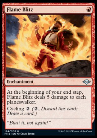 (124) Magic The Gathering Modern Horizons 2 Single: Flame Blitz  Uncommon