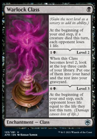(125) Magic The Gathering Adventures in the Forgotten Realms Single: Warlock Class Holo Uncommon