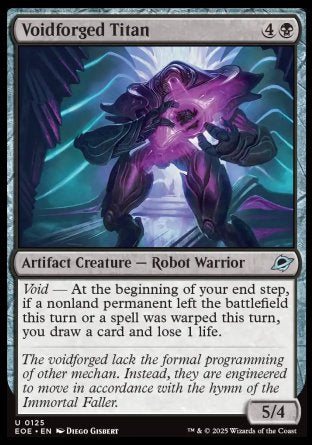 (125) Magic The Gathering Edge of Eternities Single: Voidforged Titan  Uncommon